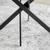 Novara White Gloss Black Leg 120cm Round Dining Table & 4 Cappuccino Corona Black Leg Chairs