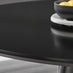 Palma Black Semi Gloss Round Dining Table & 4 Black Lorenzo Chairs