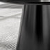 Palma Black Semi Gloss Round Dining Table & 4 Black Pesaro Black Leg Chairs