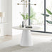 Palma Beige Stone Effect Round Dining Table & 4 Taupe Halle Chairs