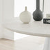Palma Beige Stone Effect Round Dining Table & 6 Cappuccino Corona Black Leg Chairs