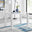 Pivero 4 White Dining Table and 4 Black Milan Black Leg Chairs