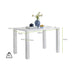Pivero White High Gloss Dining Table And 4 Black Isco Chairs Set