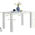 Pivero White High Gloss Dining Table & 4 Grey Calla Silver Leg Velvet Chairs