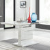 Renato 120cm High Gloss Extending Dining Table and 6 Grey Isco Chairs