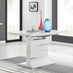 Renato Rectangular Grey and White High Gloss Extending 4-6 Seater Dining Table