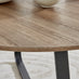 Santorini Brown Round Dining Table And 4 Grey Pesaro Black Leg Chairs