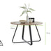 Santorini Brown Round Dining Table And 6 Black Corona Black Leg Chairs