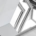 Sorrento Rectangular White High Gloss and Silver Metal 6 Seater Dining Table