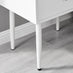 Taylor 2 Drawer White Bedside Table Gold Handles