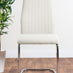 Leonardo Glass And Chrome Metal Dining Table And 4 White Lorenzo Dining Chairs