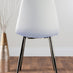 Novara Chrome Metal Round Glass Dining Table And 4 White Corona Silver Dining Chairs