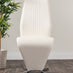 Giovani High Gloss And Glass Dining Table And 6 White Willow Chairs Set