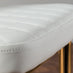 Novara 100cm Gold Round Dining Table and 4 White Gold Leg Milan Chairs