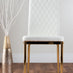 Arezzo White High Gloss Extending Dining Table & 8 White Milan Gold Leg Chairs