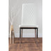 Giovani Grey White Modern High Gloss And Glass Dining Table And 6 White Milan Chairs Set